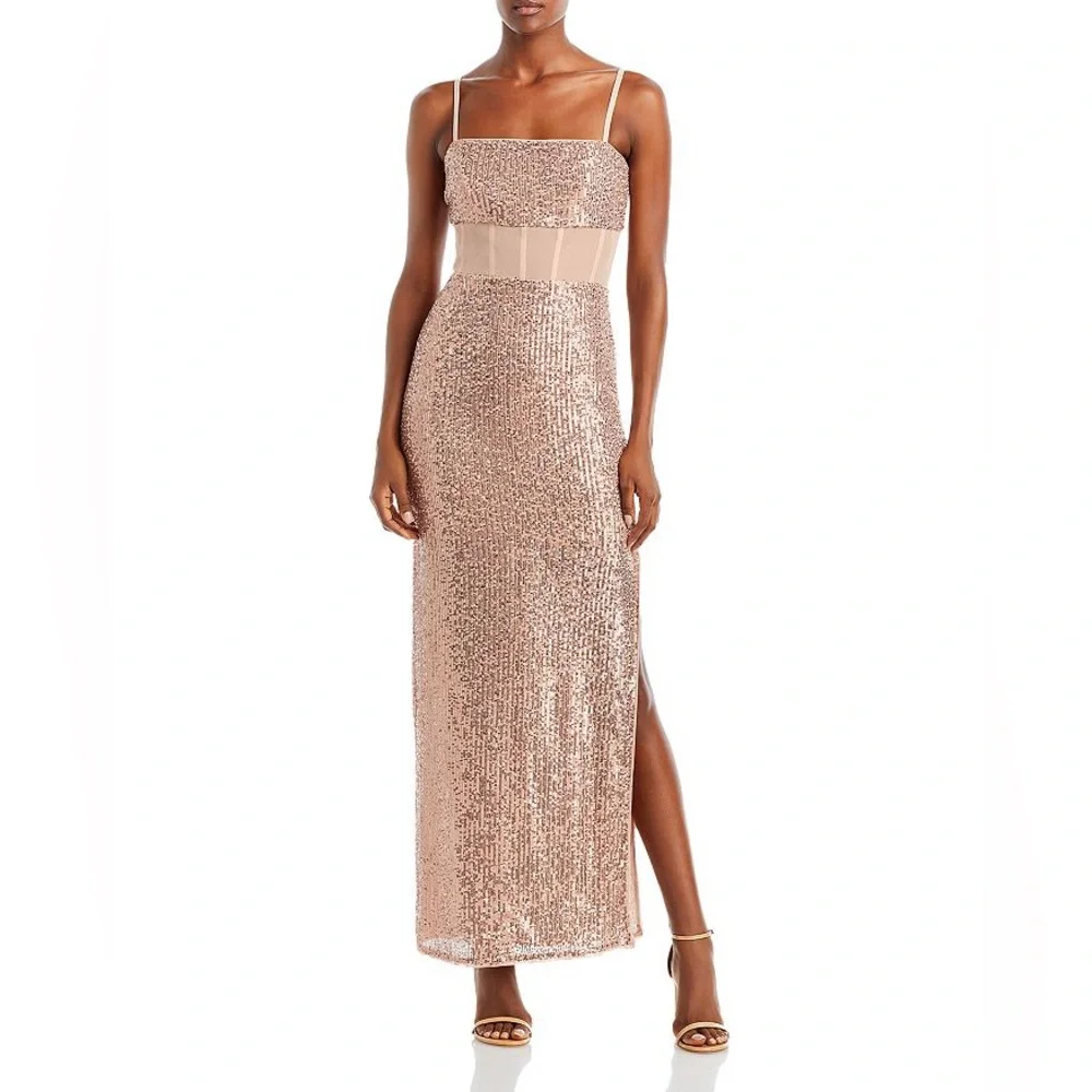 NWT BCBG MaxAzria Sequin Evening Gown - Picture 1 of 14